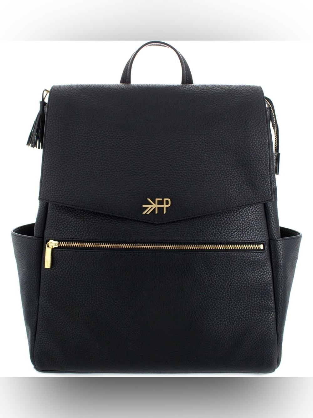 Freshly picked convertible classic backpack diaper bag in black vegan leather